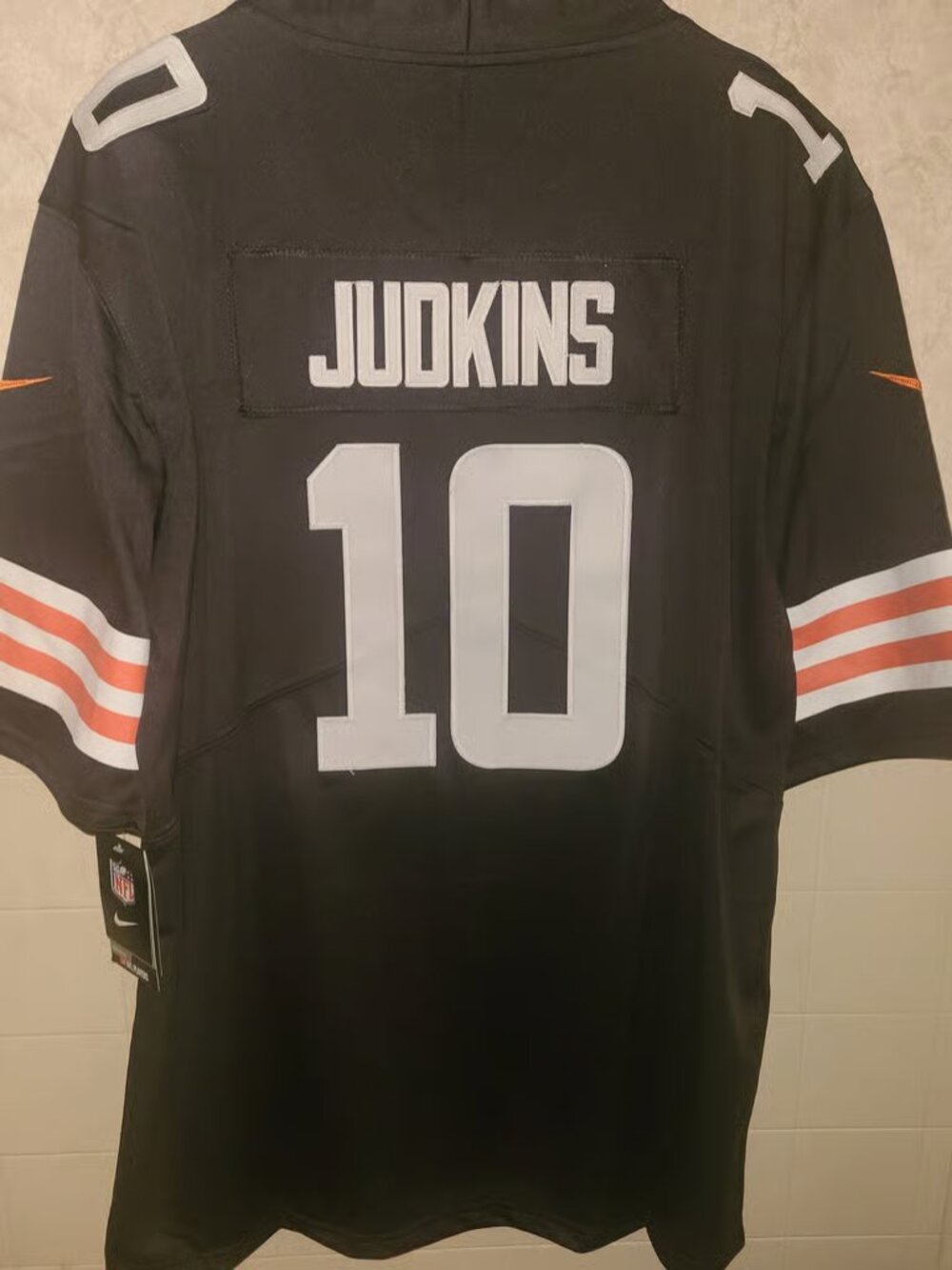 Quinshon Judkins Jersey Brown Vapor Stitched